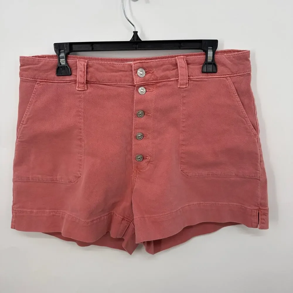 PAIGE New Mayslie Denim Shorts in PInk // 31